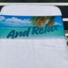 And Relax tcboo sun lounger band with beach and palm-tree design