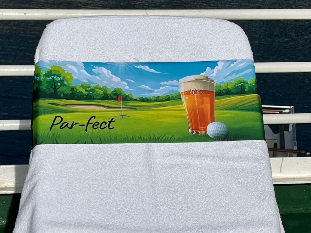 Par-fect design on a reusable tcboo sun lounger band