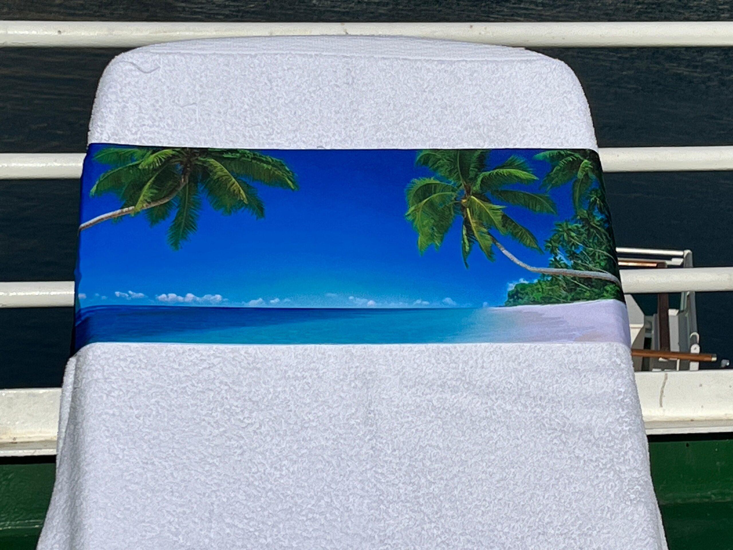 Starfish design on a reusable tcboo sun lounger band