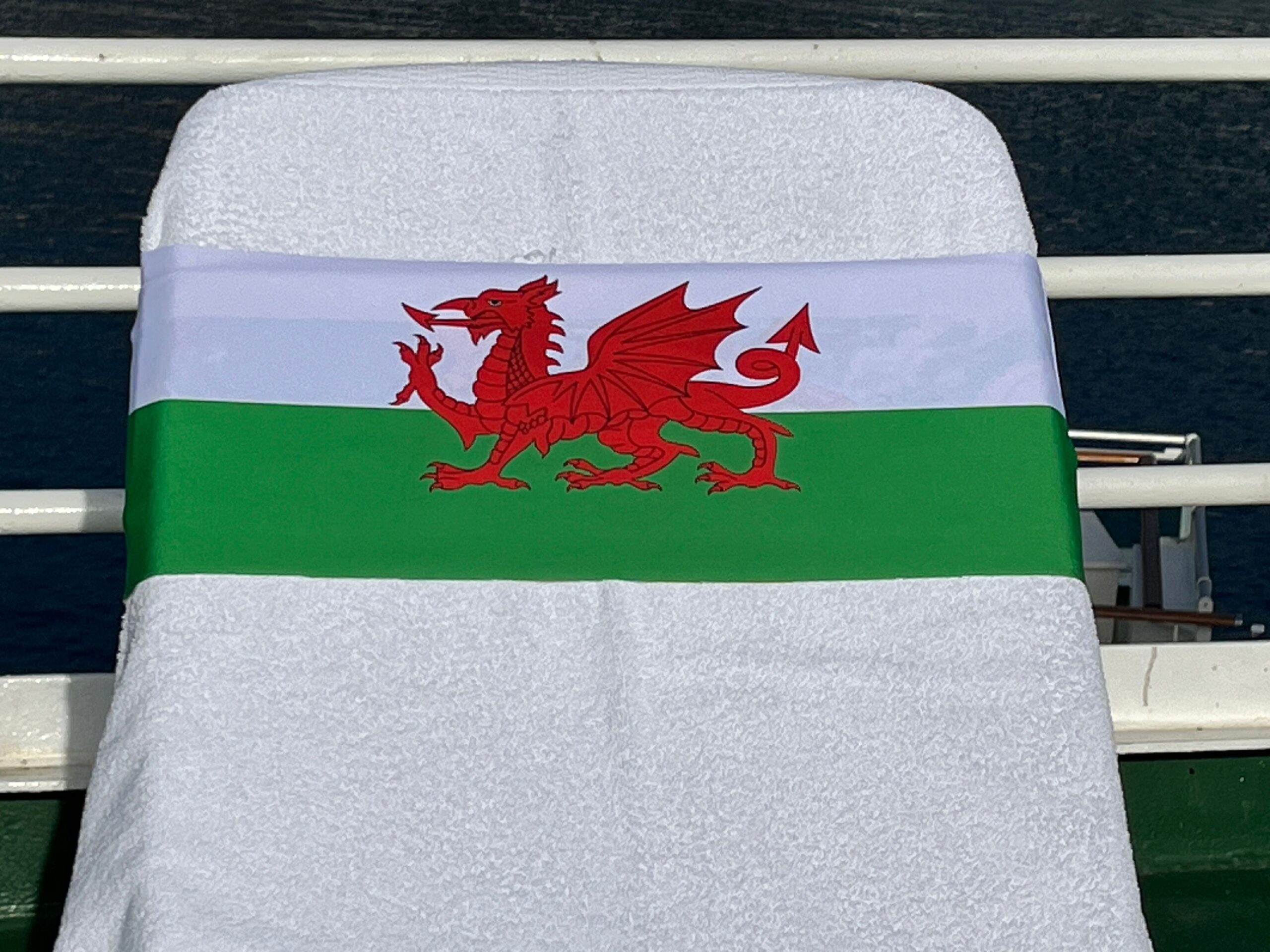 Northern Ireland flag design on a reusable tcboo sun lounger band