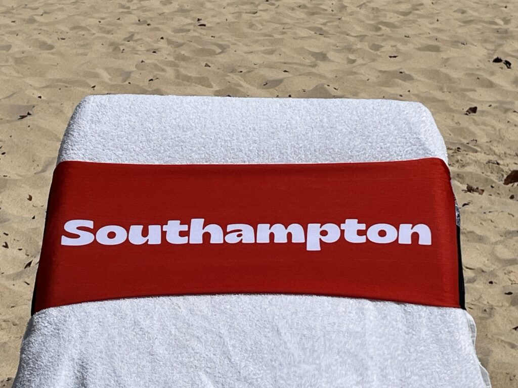 Southampton design on a reusable tcboo sun lounger band