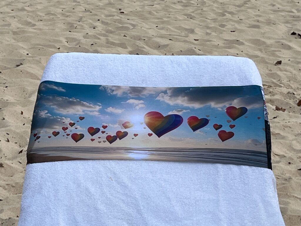 Sea & Air design on a reusable tcboo sun lounger band
