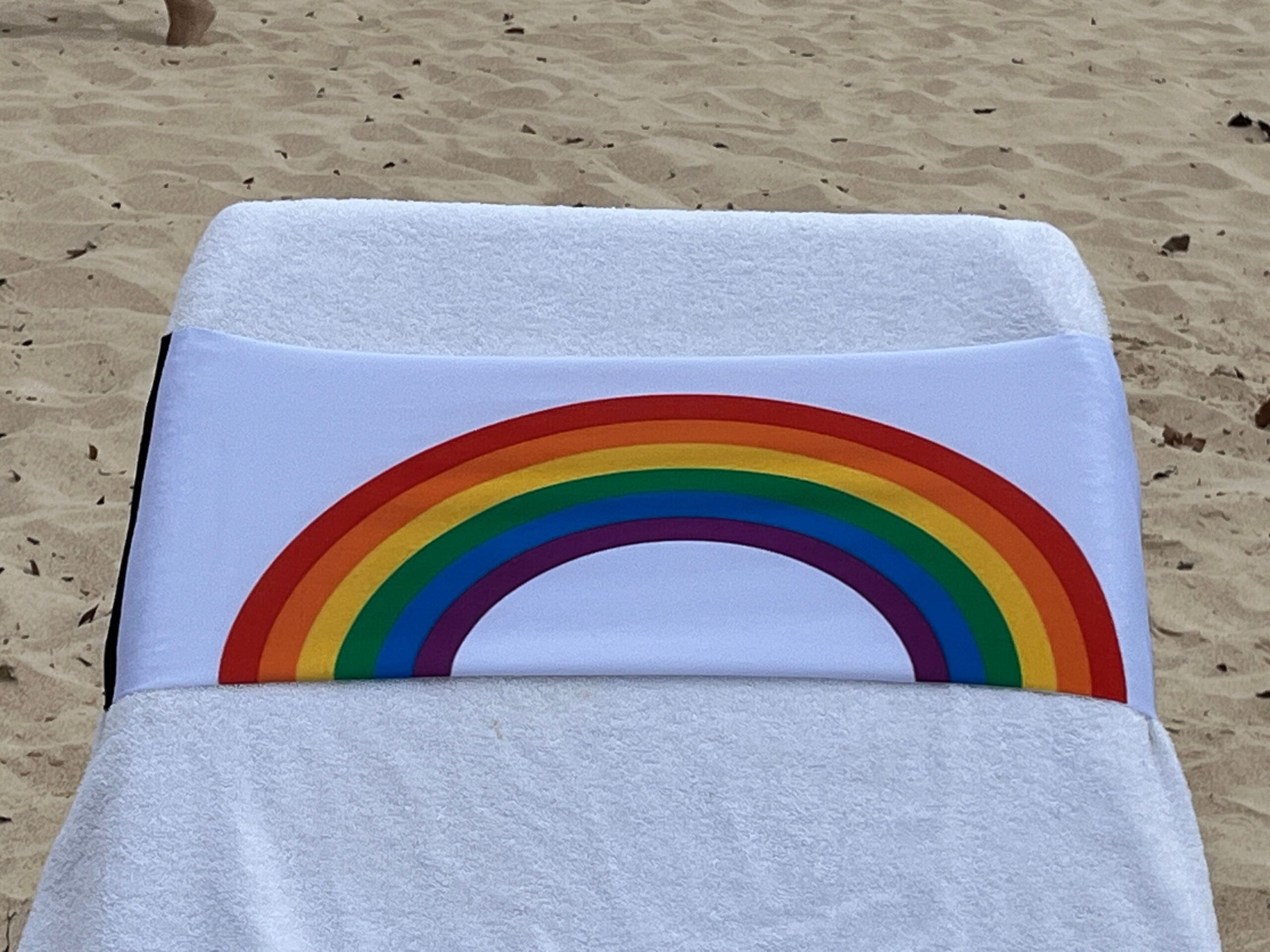 Streets & Houses design on a reusable tcboo sun lounger band