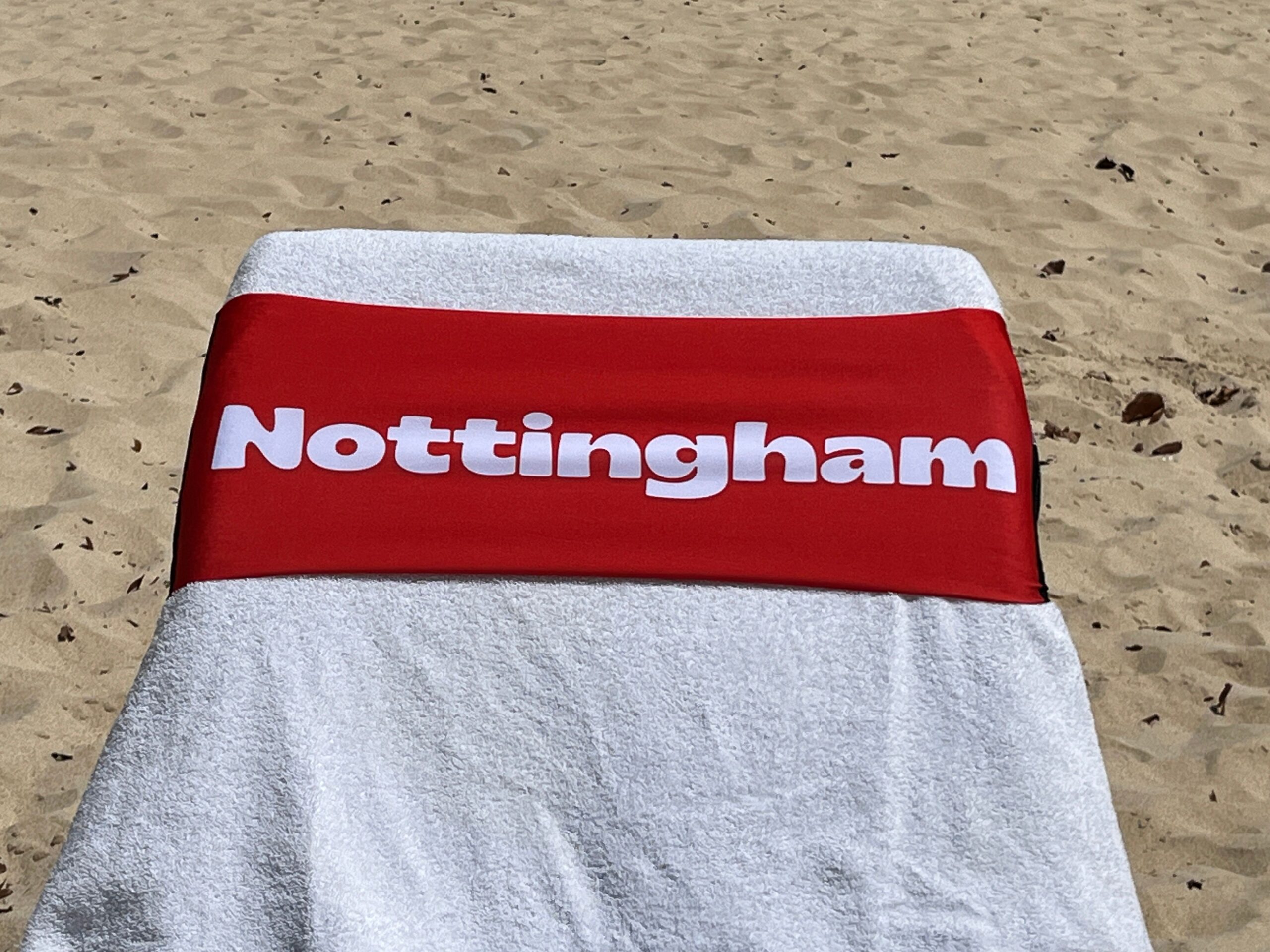 Nottingham design on a reusable tcboo sun lounger band