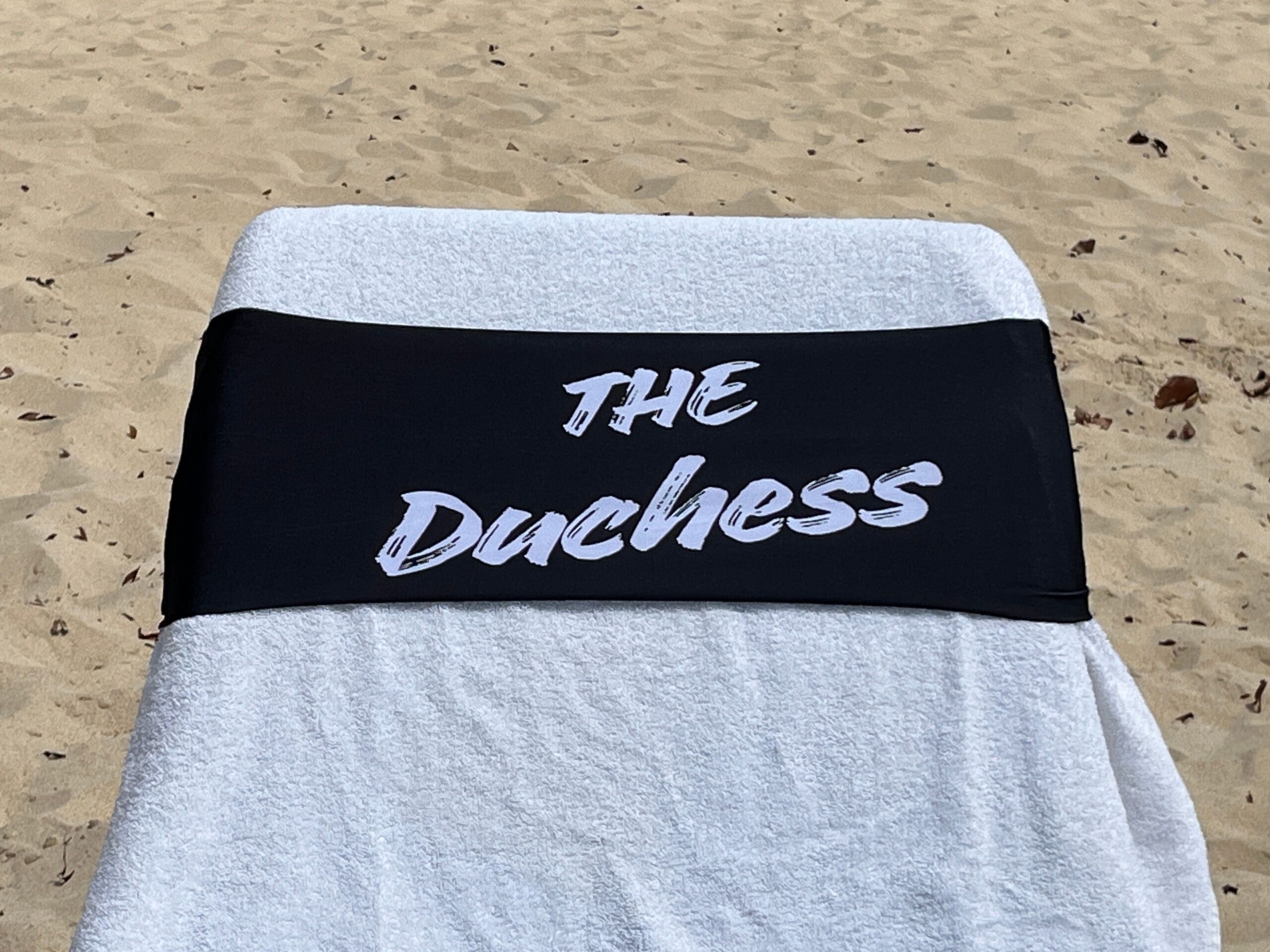 The Duchess design on a reusable tcboo sun lounger band