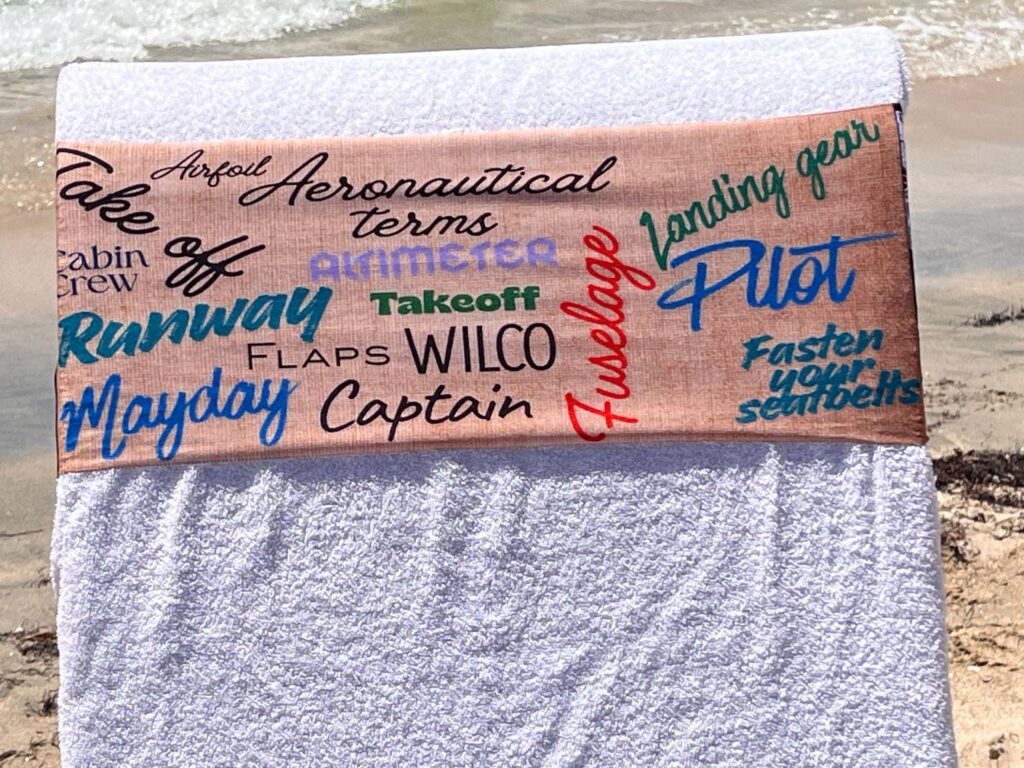Aeronautical design on a reusable tcboo sun lounger band