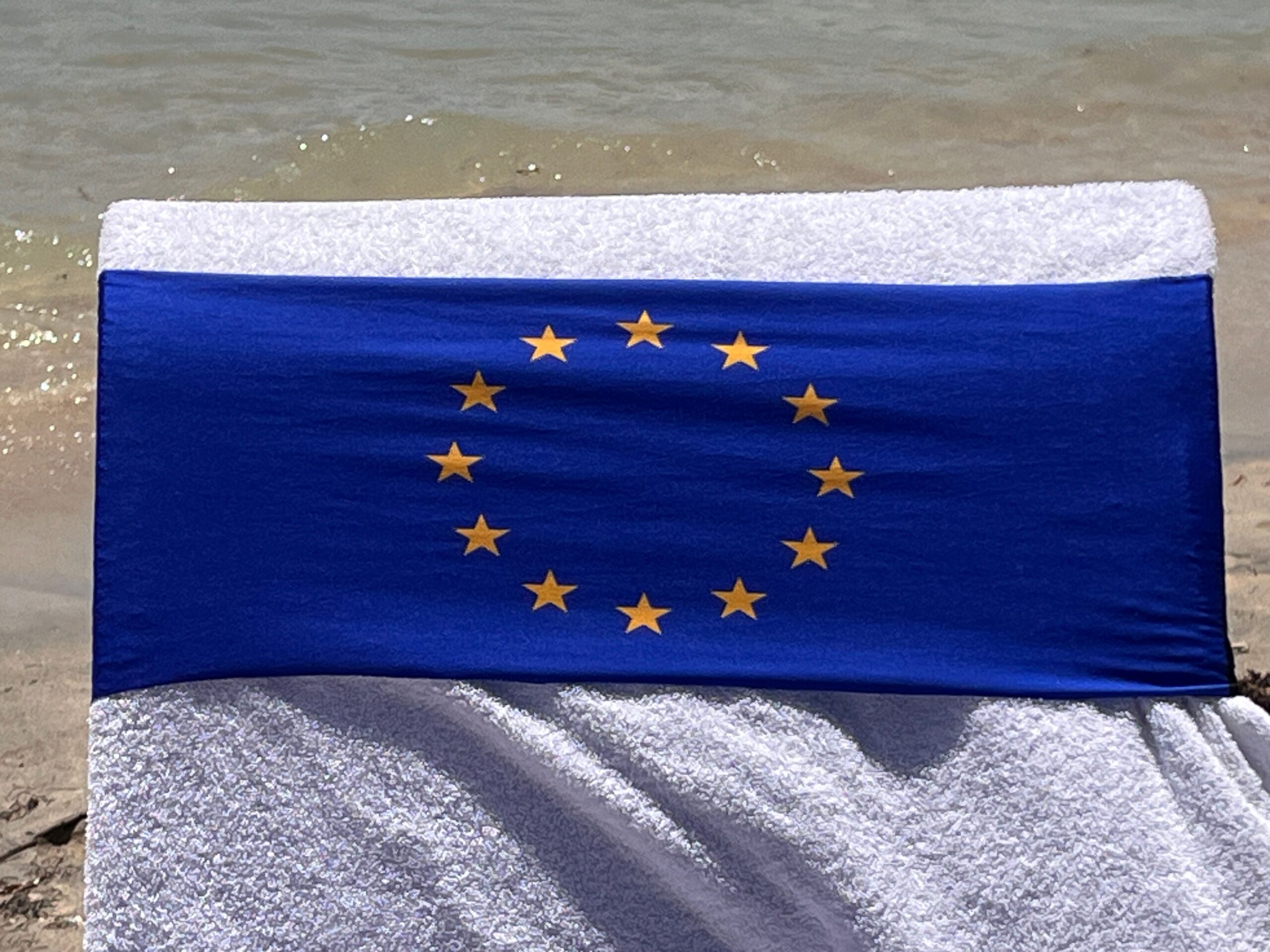 Ireland flag design on a reusable tcboo sun lounger band