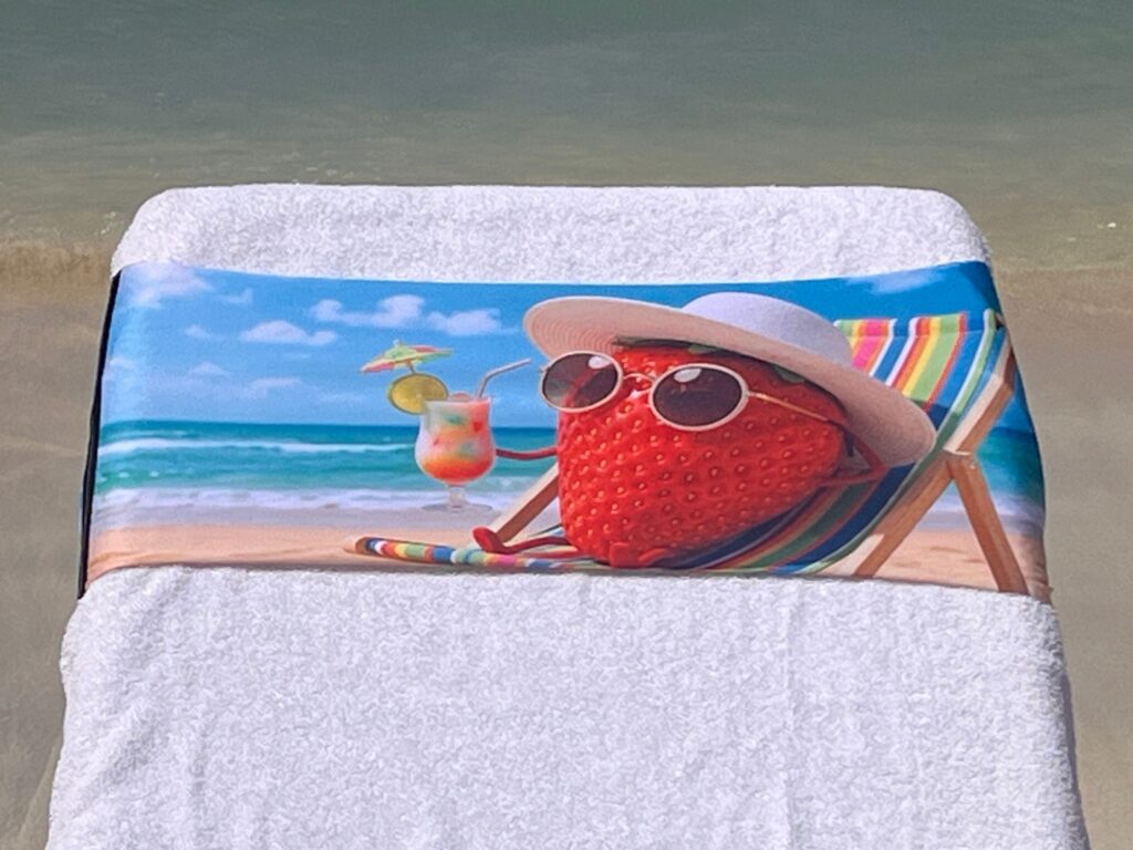 Fruity Cocktail design on a reusable tcboo sun lounger band
