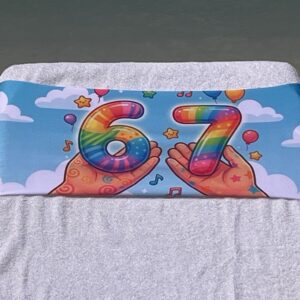Six Seven design on a reusable tcboo sun lounger band