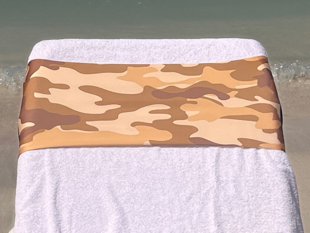 Marcam design on a reusable tcboo sun lounger band