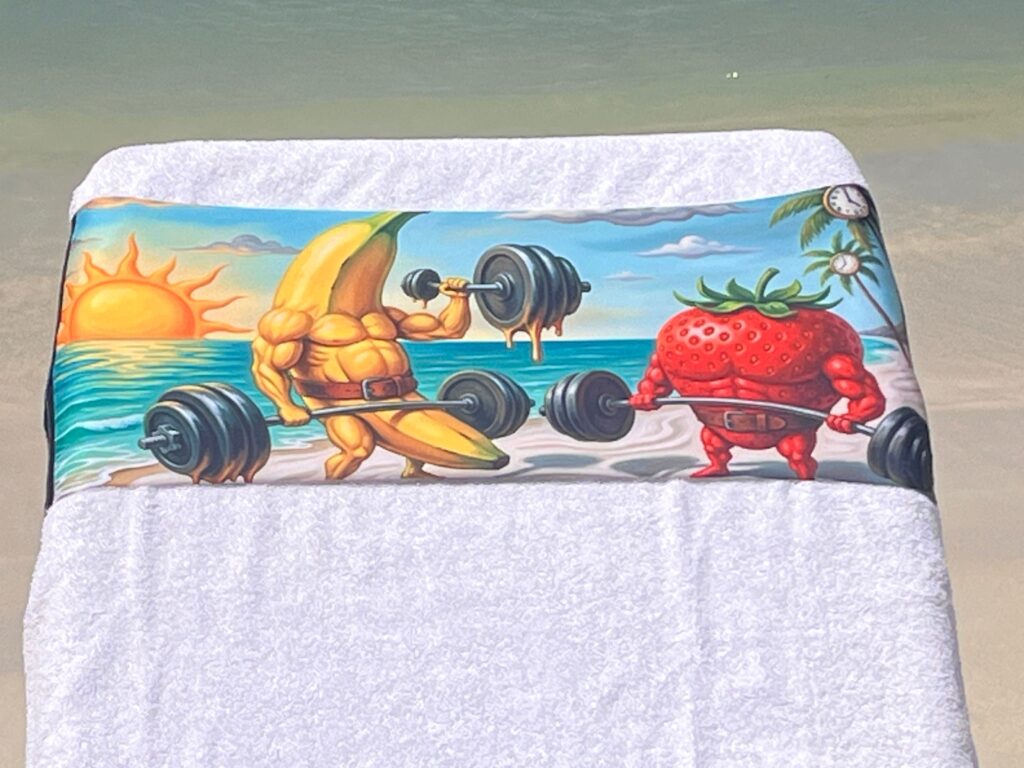 Venice Beach design on a reusable tcboo sun lounger band